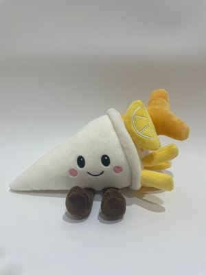 7 PCS 様々な揚げ魚とチップス 毛皮のおもちゃ,可愛い食べ物 子供のための詰め物 動物と家飾り