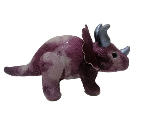 おもちゃを詰めるPlush紫色のトリケラトプス ポリエステル26cm