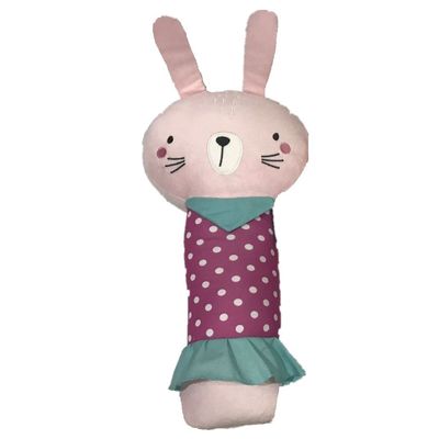 ぬいぐるみかわいいピンクのウサギのクッションのおもちゃぬいぐるみカーシート枕のおもちゃストレス解消