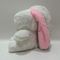 18cm 7インチ ピンク&amp;ホワイト イースター プルーシュ トイ ウサギ ウサギ カロットの詰め物