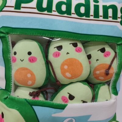 透明なPVCアボカドプッディング枕 キュートなアボカド詰め物