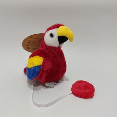 マグネット式肩乗りオウムぬいぐるみ
