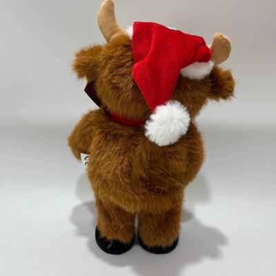 歌と踊り クリスマス ハイランド牛 プラスチックのおもちゃ ミュージカル アニメーション 詰め物 動物 クリスマス ハイランド牛人形