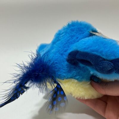 ブルーチャッビィ・バード プラシュ・おもちゃ 音で 鳴き声に絞る 面白い詰め物鳥 インタラクティブなストレス解消おもちゃ