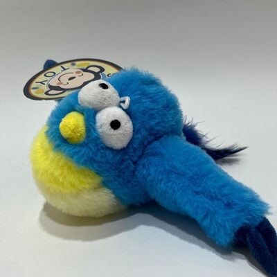 ブルーチャッビィ・バード プラシュ・おもちゃ 音で 鳴き声に絞る 面白い詰め物鳥 インタラクティブなストレス解消おもちゃ