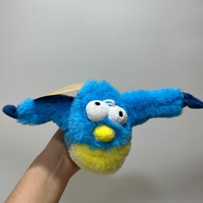 ブルーチャッビィ・バード プラシュ・おもちゃ 音で 鳴き声に絞る 面白い詰め物鳥 インタラクティブなストレス解消おもちゃ