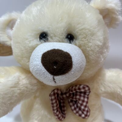 歌う&拍手 クリーム テディベア プラッシュ トイ インタラクティブな音楽 熊 クラシック プレッド ブーティ 詰め物