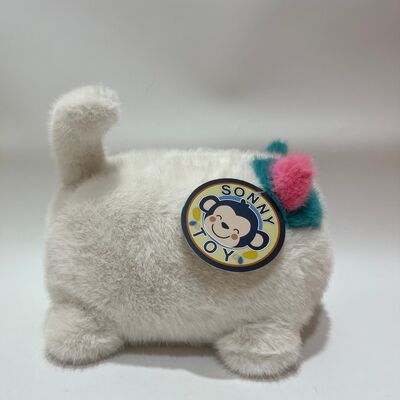 キラキラ鳴くふわふわ猫ぬいぐるみ かわいい鳴き声インタラクティブ子猫 ピンク ティール 長毛 ストレス解消コンパニオン