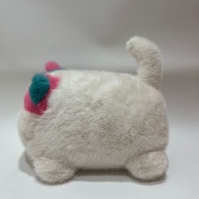 キラキラ鳴くふわふわ猫ぬいぐるみ かわいい鳴き声インタラクティブ子猫 ピンク ティール 長毛 ストレス解消コンパニオン