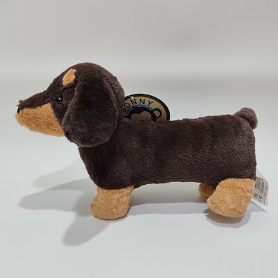 現実 的 な デザイン を 持つ 柔らかい 毛皮 の ダーシュンド 犬 の 玩具