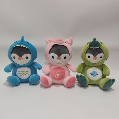 動物衣装の可愛いペンギン ぬいぐるみ 柔らかくてカラフルな詰め物コレクション