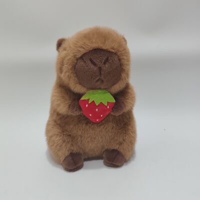 インタラクティブな餌キャピバラ プラシュトイ ストロベリー&音響効果