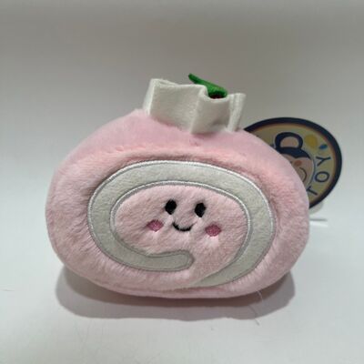 ストロベリー スイス ロール プルーシュ 玩具 可愛いピンク クリーム ロール 枕 甘い デザート 詰め物